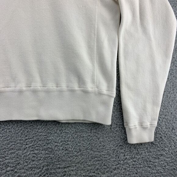 Nautica Mens Sweater Size XXL Ivory Heavyweight Spellout Embroidered Banded Hem - Picture 4 of 12